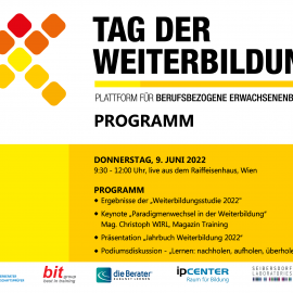 Tag der Weiterbildung 2022: Live-Stream über den Dächern Wiens