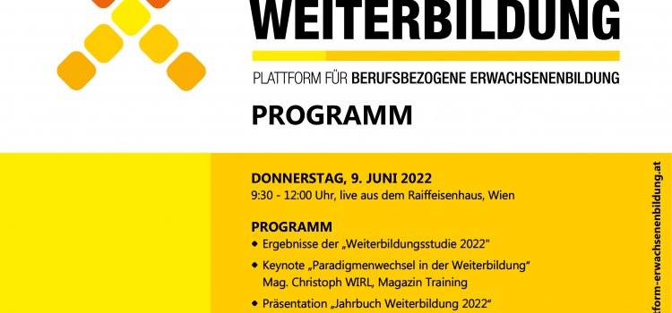 Tag der Weiterbildung 2022: Live-Stream über den Dächern Wiens