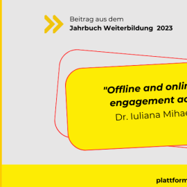 Offline and online citizen engagement activities – Dr. Iuliana Mihaela Lazar