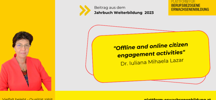Offline and online citizen engagement activities – Dr. Iuliana Mihaela Lazar