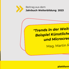 Trends in der Weiterbildung am Beispiel Künstlicher Intelligenz und Microcredentials – Mag. Martin Röhsner